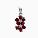 серебряные кулоны с драгоценными камнямис  57200125